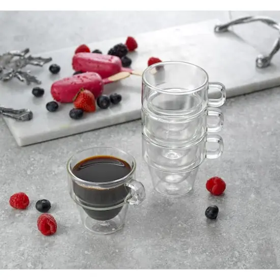 JoyJolt&reg; Stoiva Stackable Double Wall Glasses, 8ct. {5}