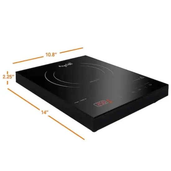 MegaChef Portable 1400W Single Induction Countertop Cooktop With Digital Control Panel {8}
