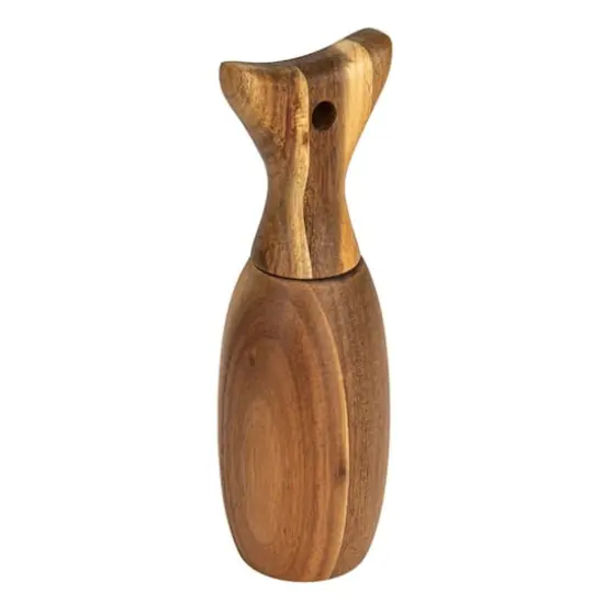 Hello Honey® 7.75" Natural Acacia Wood Fish Tail Shaped Pepper Mill {1}