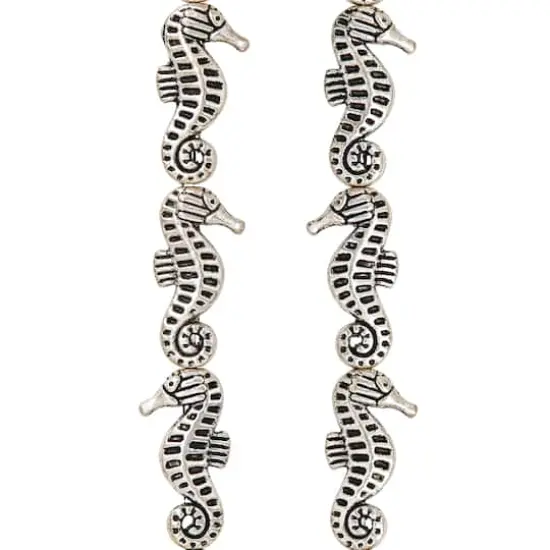 Antique Silver Seahorse Metal Beads, 21mm by Bead Landing&trade; {1}