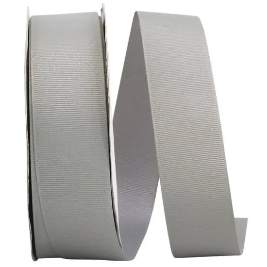 Reliant 1.5" x 50yd. Grosgrain Solid Ribbon Pewter {1}