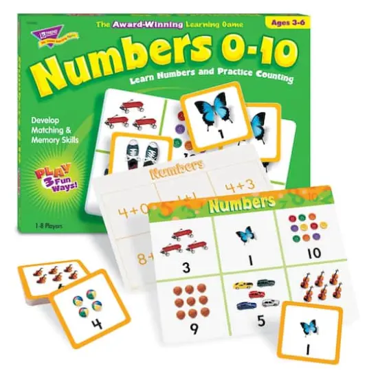 Trend Enterprises&reg; Numbers 0-10 Match Me Games {3}