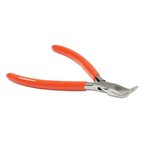The Beadsmith&reg; 4.75" Red Bent Chain Nose Pliers {3}