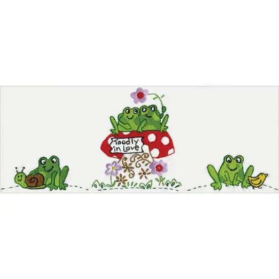 Tobin Frogs Stamped For Embroidery Pillowcase Set {3}