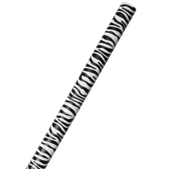 JAM Paper Safari Black & White Zebra Gift Wrap, 2ct. {3}