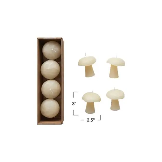 Hello Honey&reg; Unscented Mushroom-Shaped Votive Candles, 4ct. Cream {4}