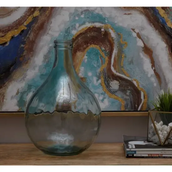 17" Clear Glass Farmhouse Vase {6}