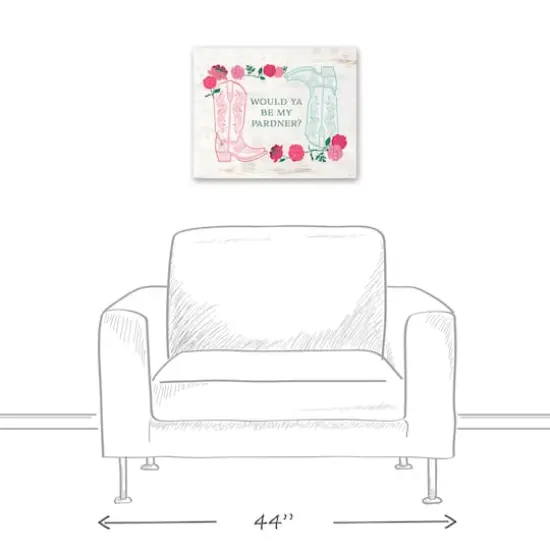 20" Would Ya Be My Pardner Canvas Wall Art {4}
