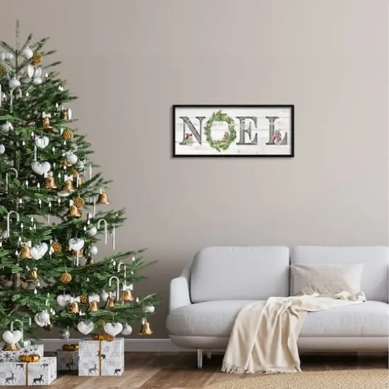 Stupell Industries Woodland Animal Noel Sign Framed Giclee Art Black {3}