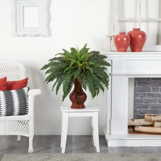 2.5.ft. Boston Fern In Decorative Brown Urn {5}