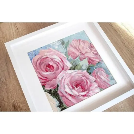 Letistitch Pale Pink Roses Counted Cross Stitch Kit {9}