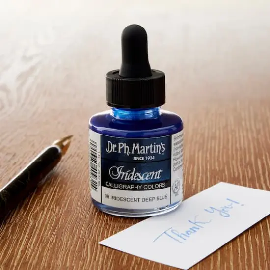Dr. Ph. Martin's&reg; Iridescent Calligraphy Color Ink 9R Deep Blue {3}