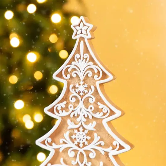 Glitzhome&reg; 14.5" Resin Christmas Tree Table Decor {5}