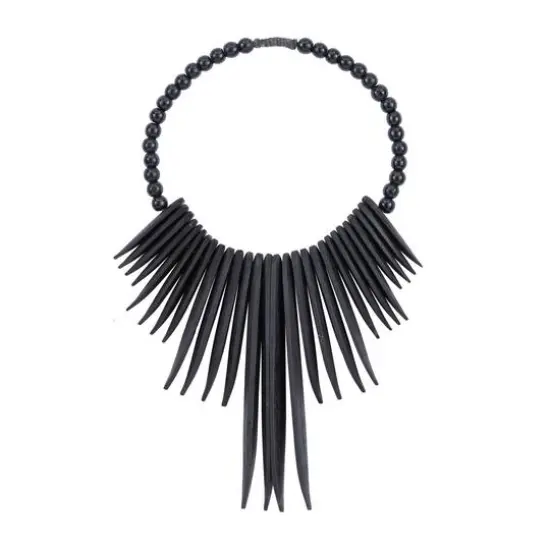 Black Wood Bohemian Wall Decor, 13" x 13" x 3" {1}