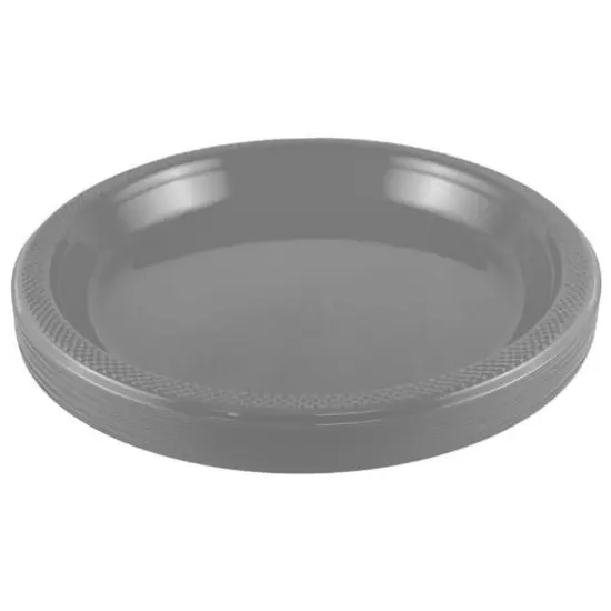 JAM Paper 10.25" Plastic Party Plates, 20ct. Silver {3}