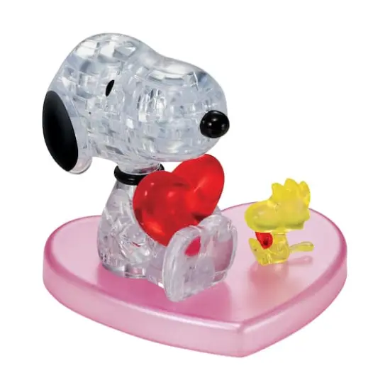 Original 3D Crystal Puzzle&trade; Peanuts&trade; Snoopy Heart 35 Piece Puzzle {1}