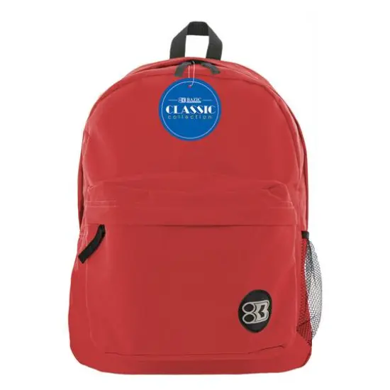 BAZIC&reg; 17" Classic Backpack Red {1}
