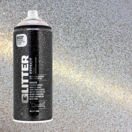 Montana&trade; Cans Glitter Effect Spray Paint, 400mL Dusty Gold {4}