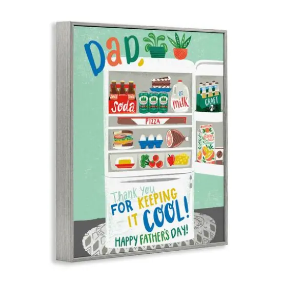 Stupell Industries Keeping It Cool Father's Day Framed Giclee Art Gray {4}