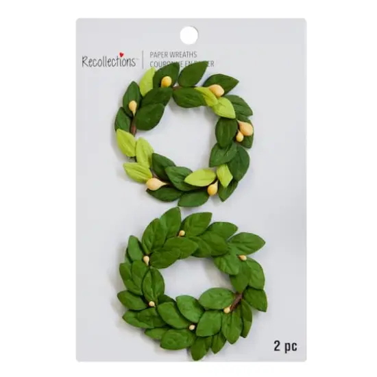 Green Paper Wreath Embellishments by Recollections&trade; {4}