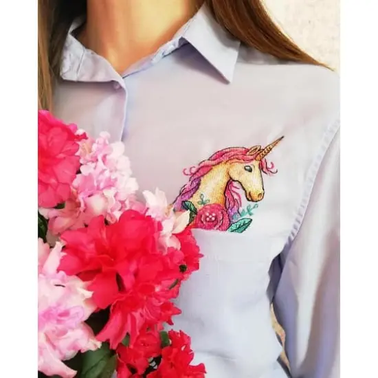 MP Studia Unicorn Cross Stitch On Clothes Kit {8}