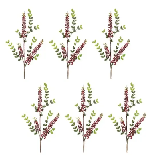 32" Burgundy Berry Foliage Sprays, 6ct. {1}