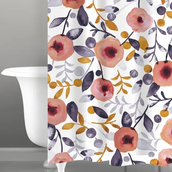Bath Bliss Floral Design Shower Curtain {4}