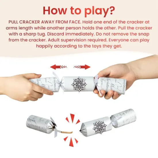Glitzhome&reg; 12" Christmas Snowflake Party Cracker with Gift Contents, 6ct. {8}