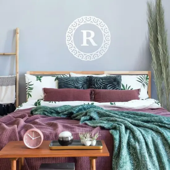 RoomMates White Serif Monogram Peel & Stick Giant Decals {3}