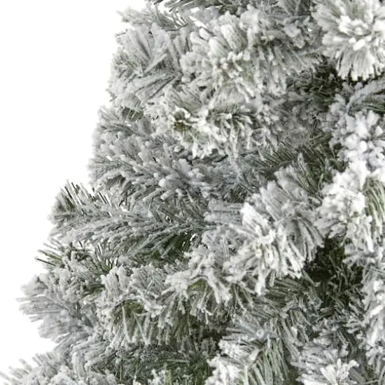 4ft. Unlit Flocked West Virginia Fir Artificial Christmas Tree {4}