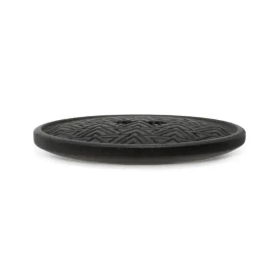 Dritz&reg; 20mm Recycled Hemp Geometric Round Button, 9ct. Black {7}