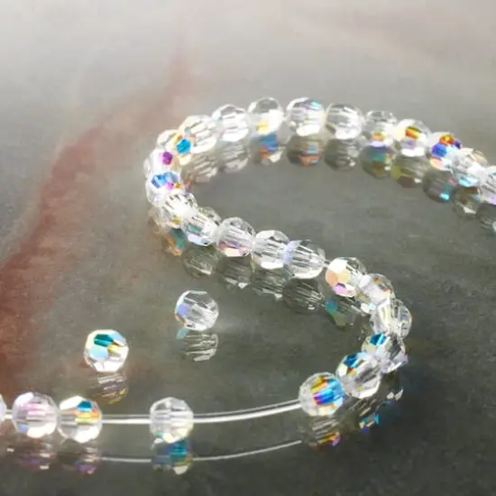 Preciosa Glass Crystal Round Beads, 4mm by Bead Landing&trade; Crystal AB {3}