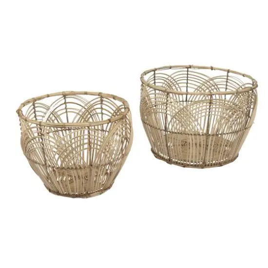 Hello Honey&reg; Natural Handmade Decorative Rattan Basket Set {1}