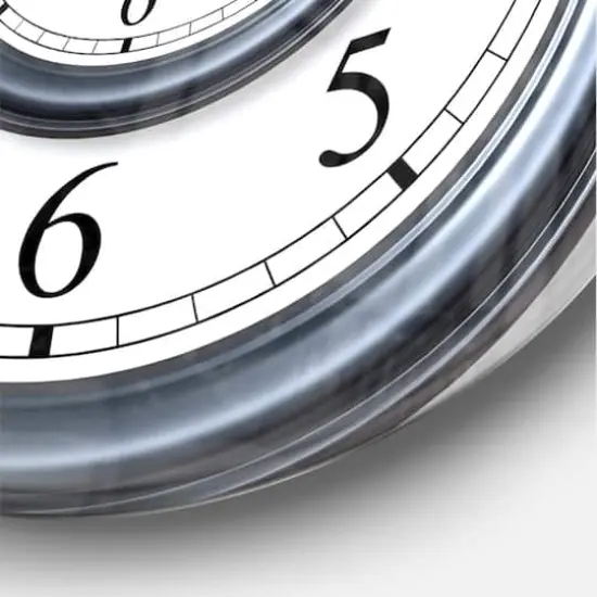 Designart Time Spiral Analog Wall Modern Wall Clock {4}