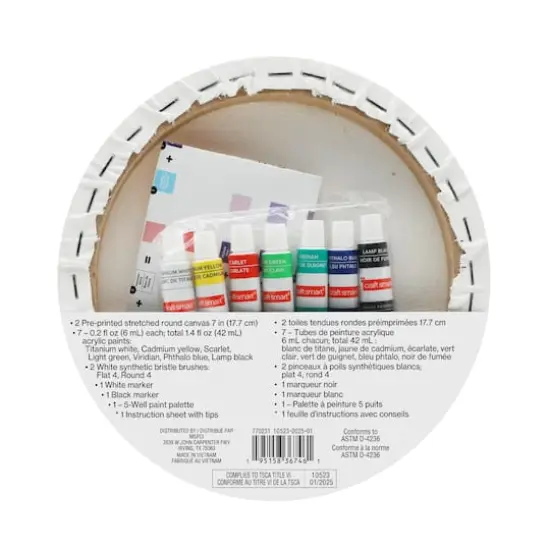 7" Lake & Cabin Round Canvas Painting Kit by Craft Smart&reg; {7}