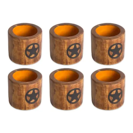 Lone Star Wood Napkin Ring, 6ct. {1}