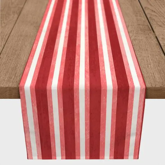 Stripes Indoor/Outdoor Table Runner Red {3}