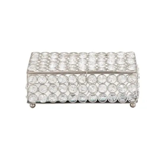 Silver Crystal Glam Jewelry Box {1}