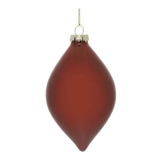 Red Glass Ball Ornaments Set {5}