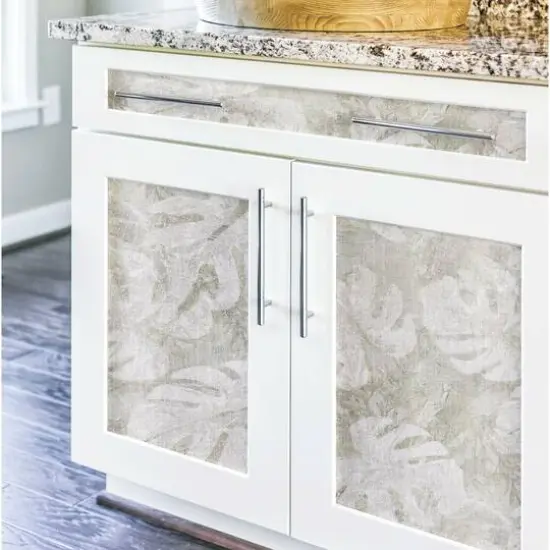 RoomMates Jungle Leaf Canopy Peel & Stick Wallpaper White/Taupe {7}