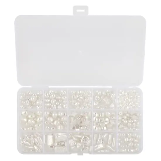 White Plastic Pearl Bead Mix by Bead Landing&trade; {3}