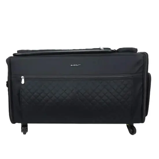 Everything Mary Black Jumbo Rolling Craft Tote {6}