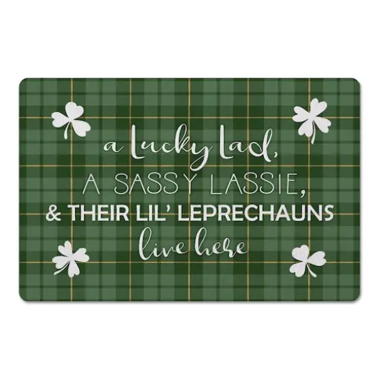 A Lucky Lad and Sassy Lassie 27" x 18" Floor Mat {1}