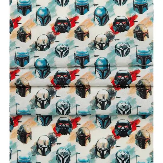 The Mandalorian Watercolor Helmets Precut Cotton Fabric {5}