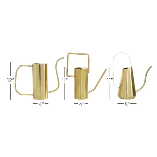 Gold Metal Glam Watering Cans Set {7}