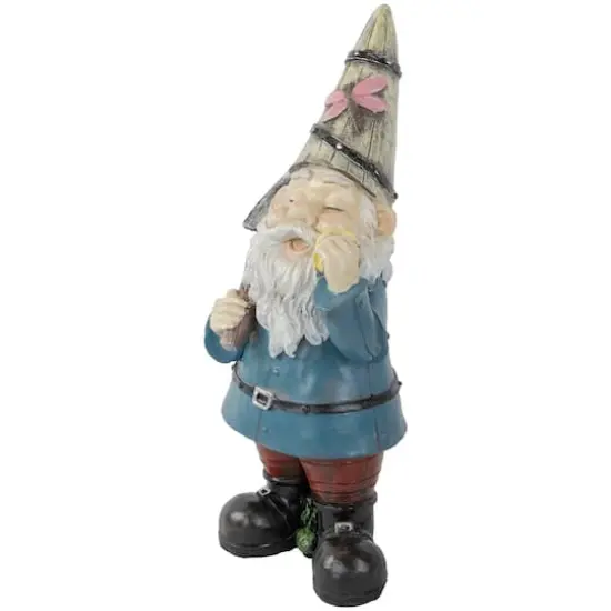 15.25" Gnome with Shovel Outdoor Garden Statue {4}