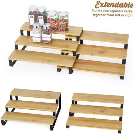 3-Tier Expandable Step Spice Rack Set {6}
