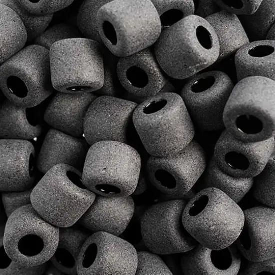 PRECIOSA Rola&trade; Opaque Czech Glass Seed Beads, 7.7mm Matte Black {1}