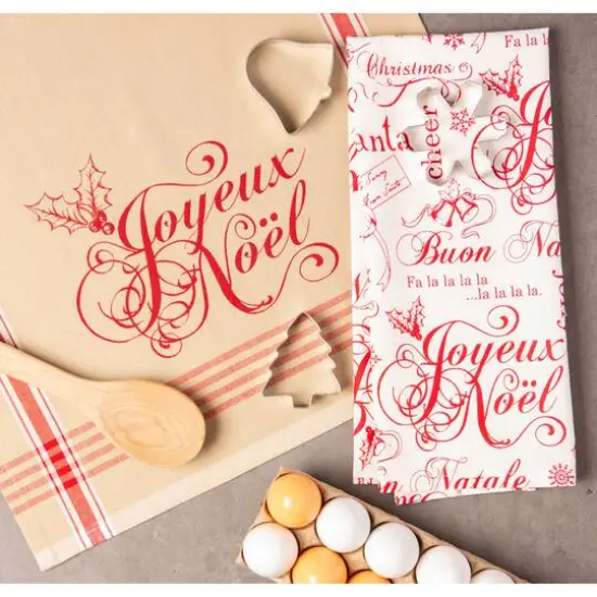 DII&reg; Assorted Joyeux Noel Dishtowel Set {6}
