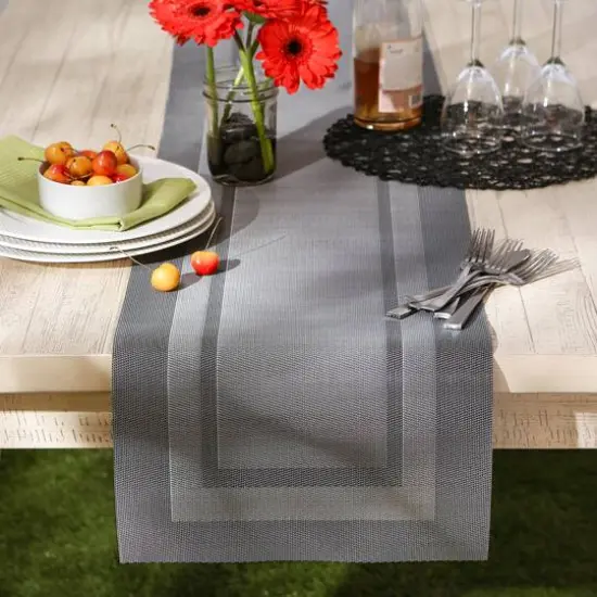 DII&reg; 72" Doubleframe Table Runner Gray {6}